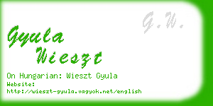 gyula wieszt business card